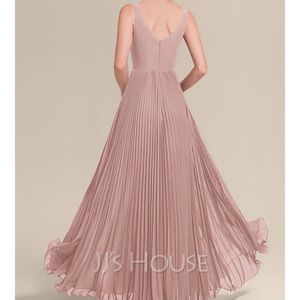 Dusty Rose Chiffon Bridesmaid Dress